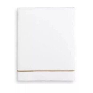Hotel Collection Italian Percale 100% Cotton Flat Sheet, Full , Made In Italy